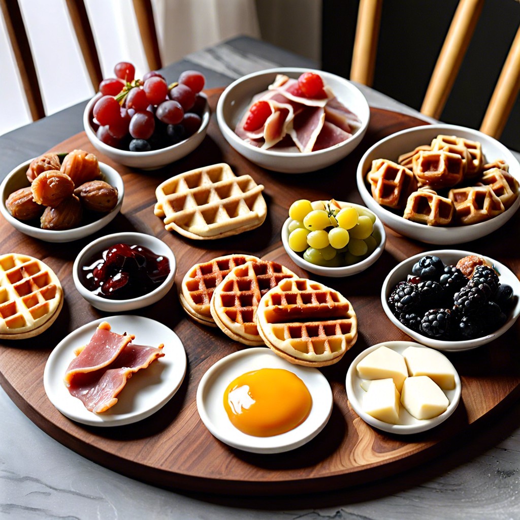 sweet and savory waffle bites