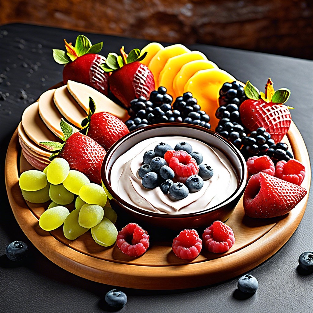 sweet dessert dip board