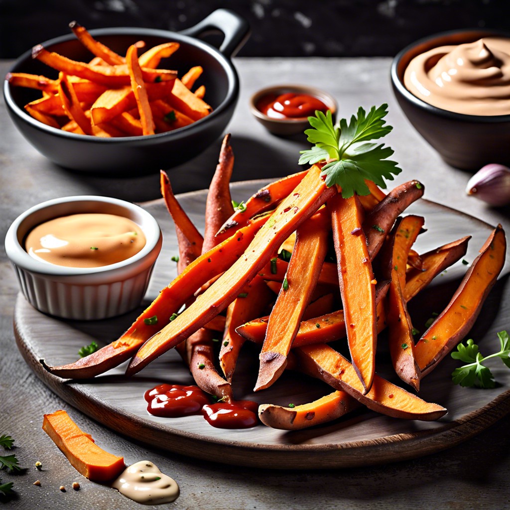 sweet potato fries with chili aioli