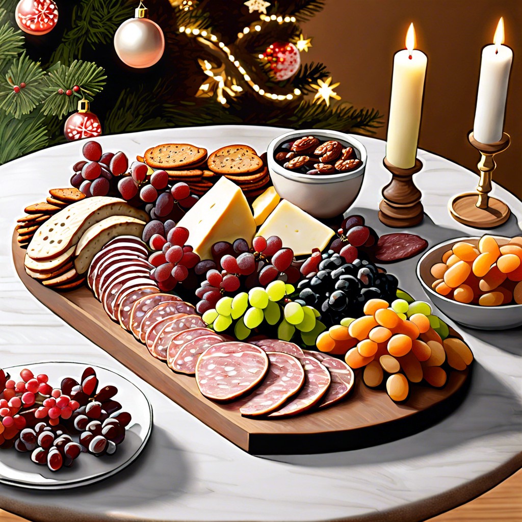 themed holiday charcuterie board