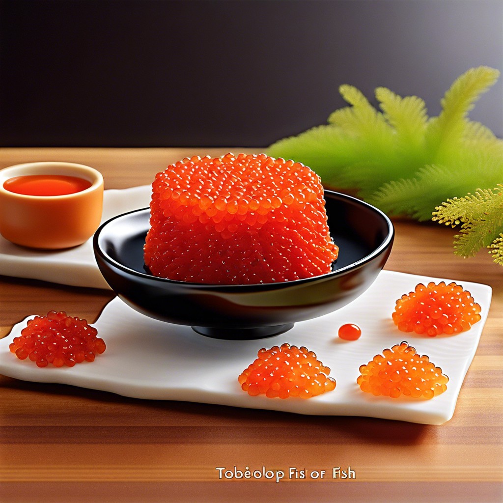 tobiko fish roe dollops