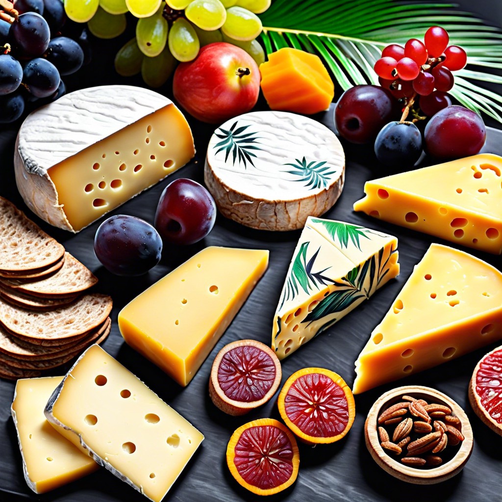 tropical cheese selection manchego cotija