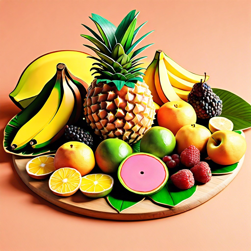 tropical fruit dip board