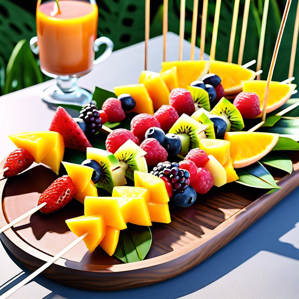 tropical fruit skewers