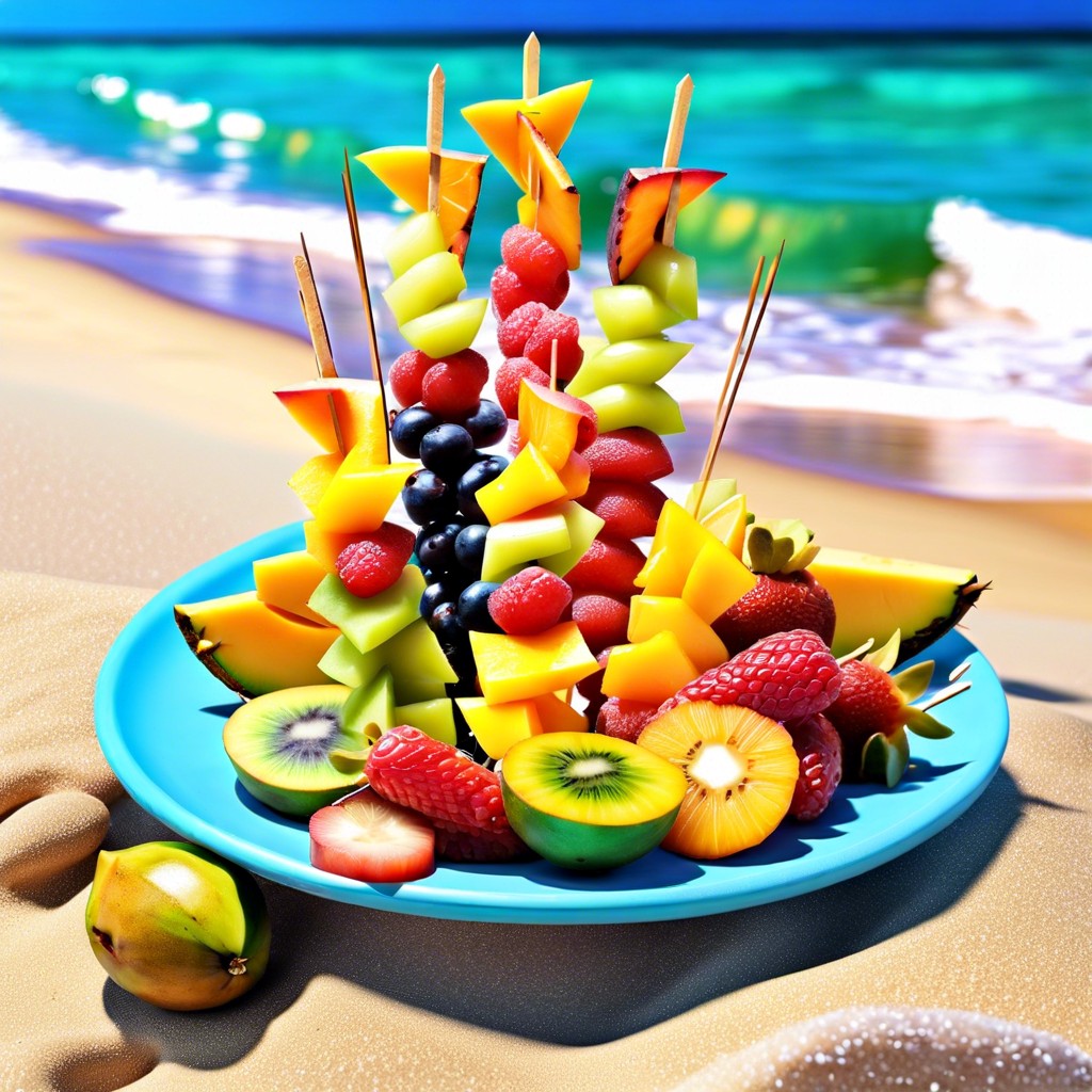 tropical fruit skewers