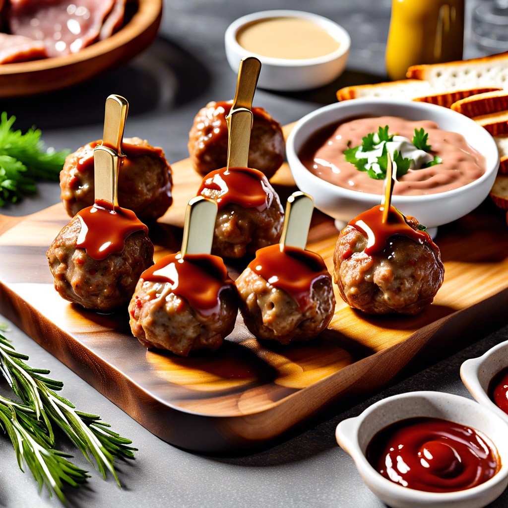 turkey meatballs with dipping sauces