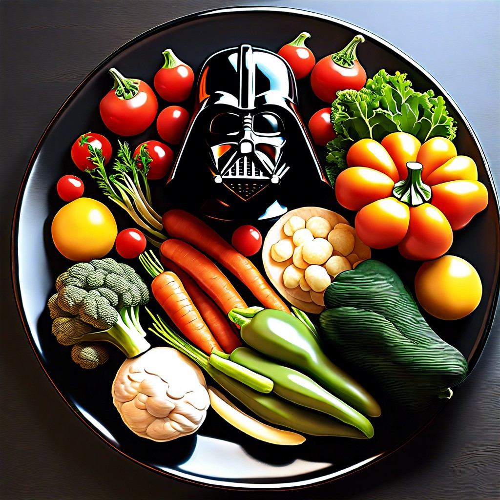 vader veggie platter dark veggies only