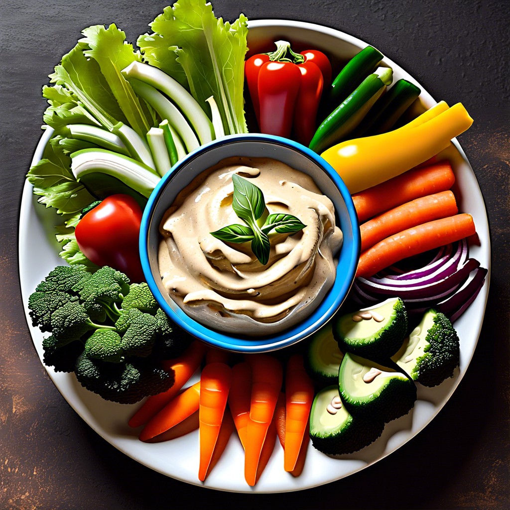 veggies and hummus