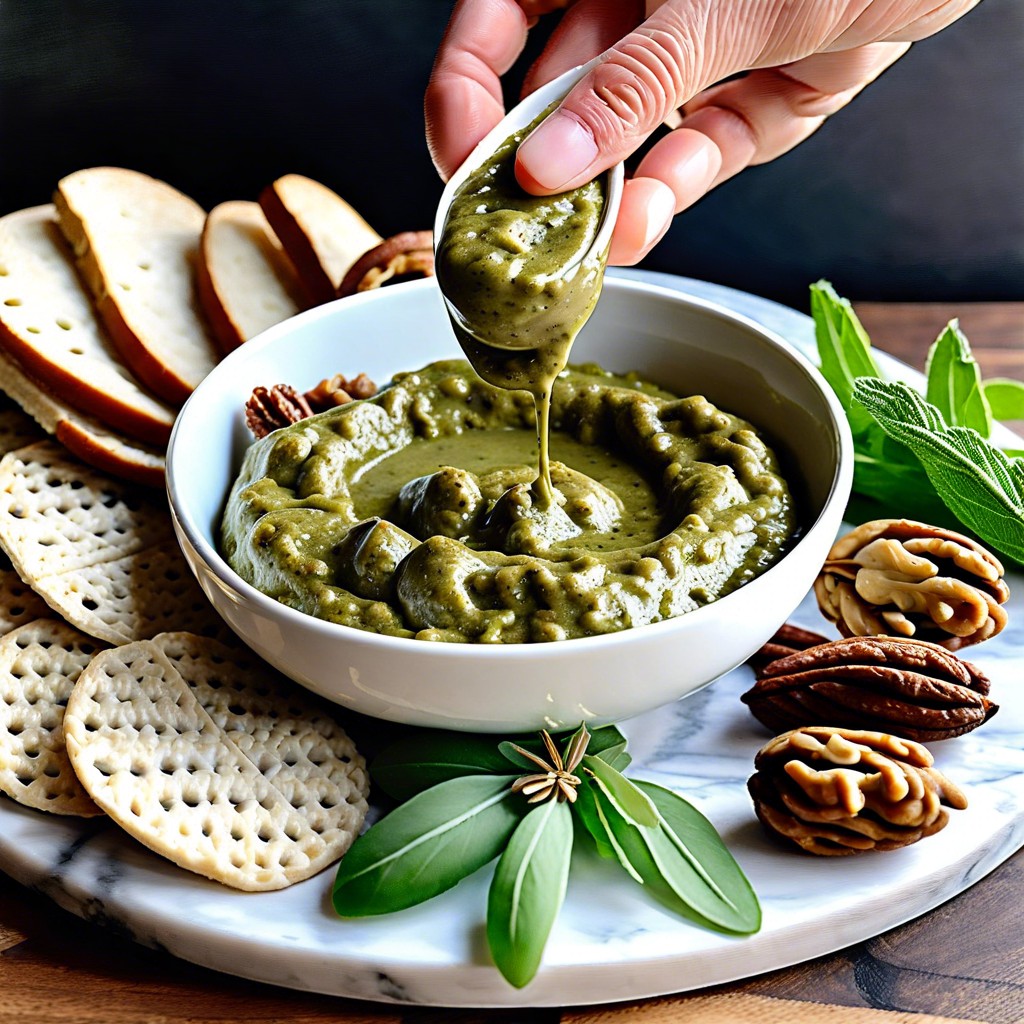 walnut and sage pesto