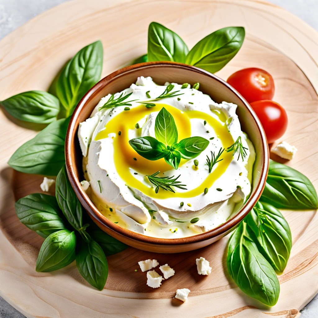 whipped feta with herbs