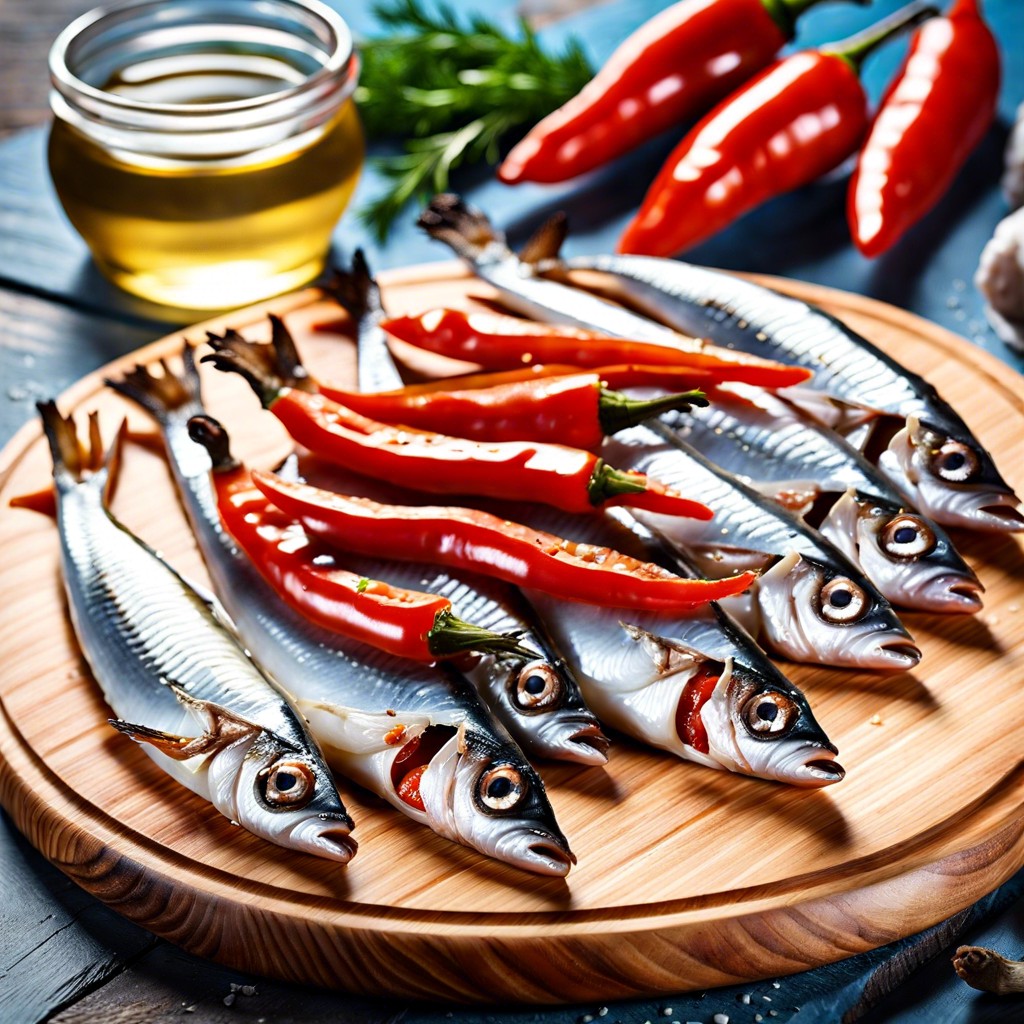 anchovies with roasted red peppers