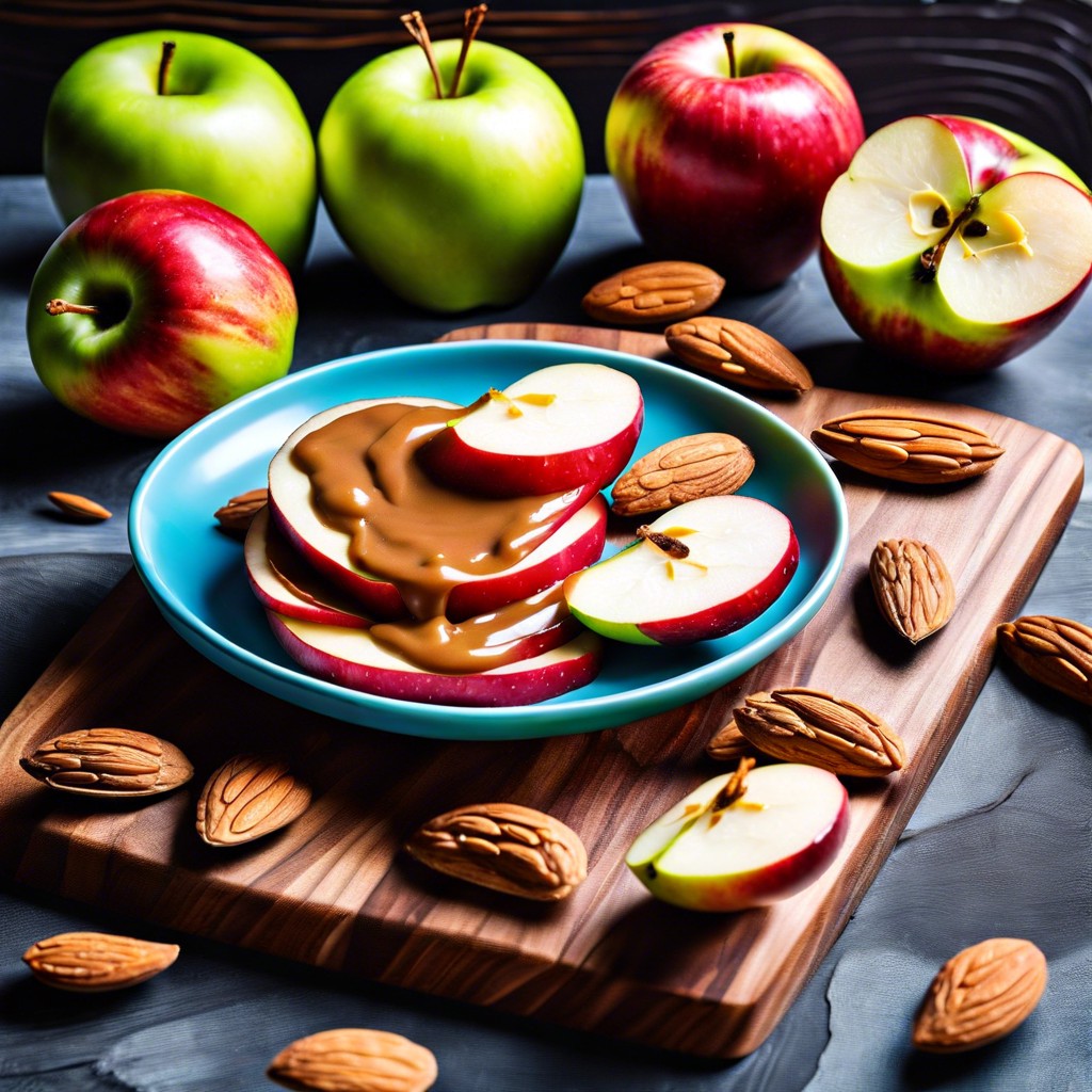 apple slices with almond butter