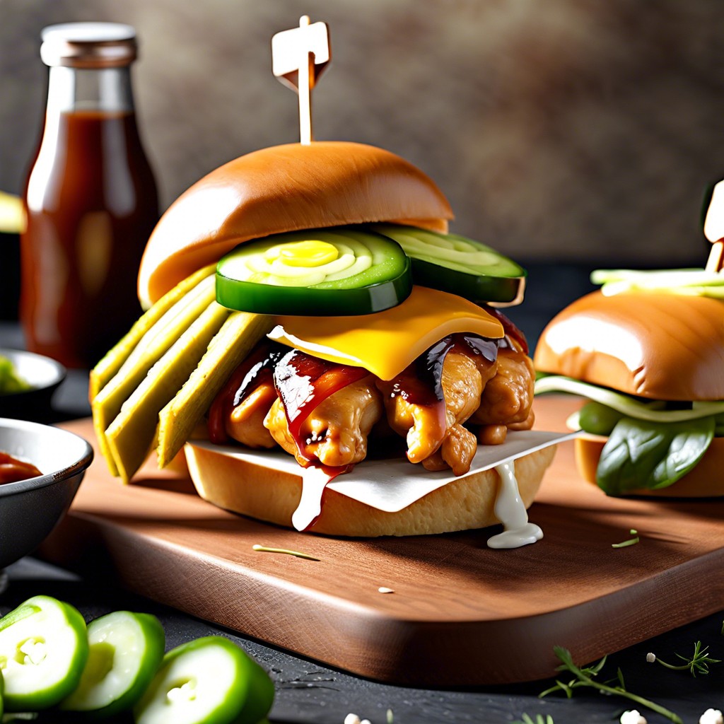 bbq chicken sliders with pickles