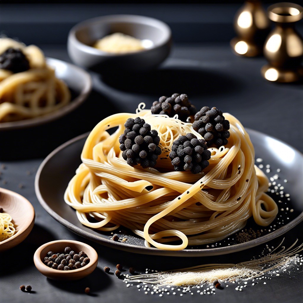 black pepper cacio e pepe nests