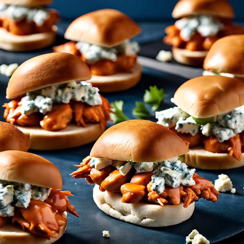 buffalo chicken sliders with blue cheese