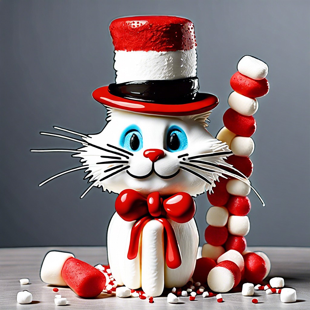 cat in the hat marshmallow pops