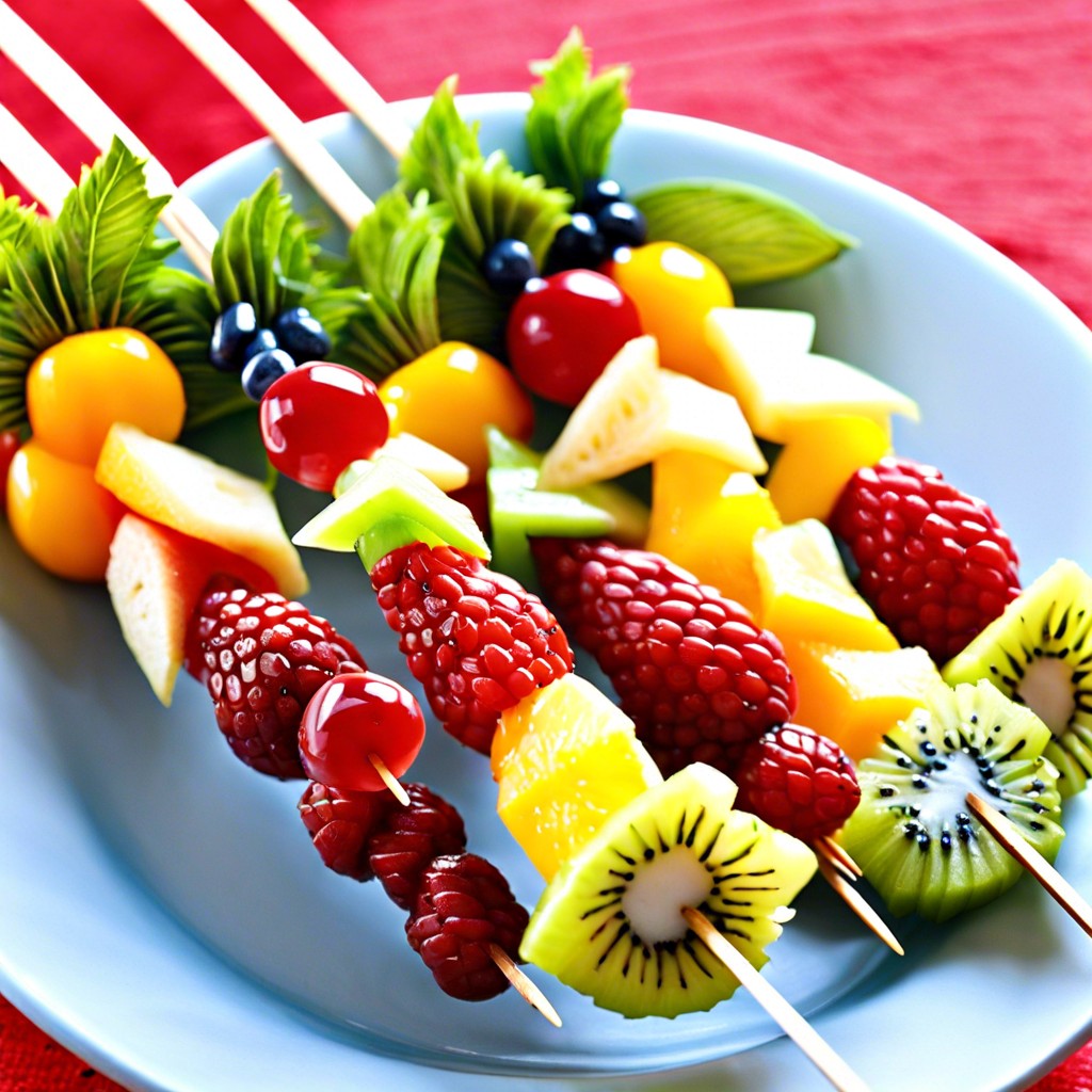 dr. seuss themed fruit skewers