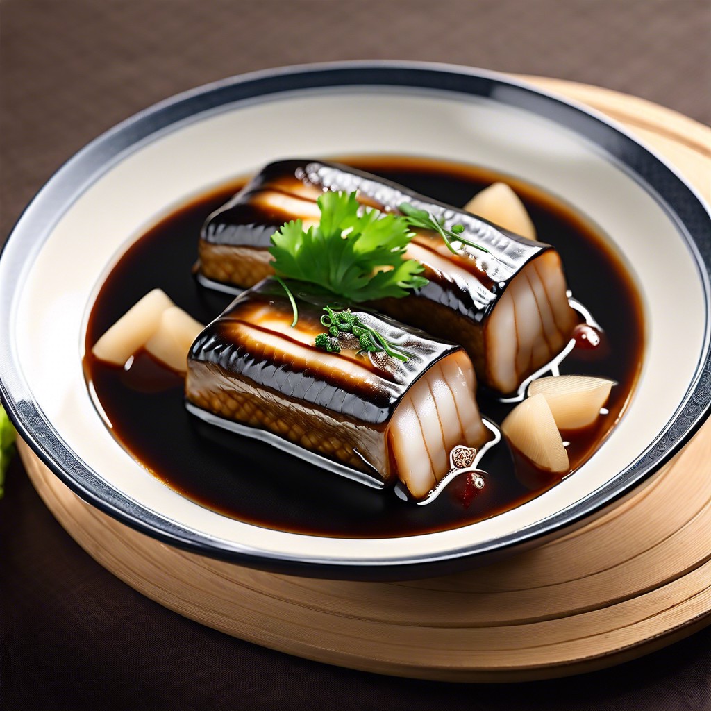 eel in soy sauce with shredded daikon