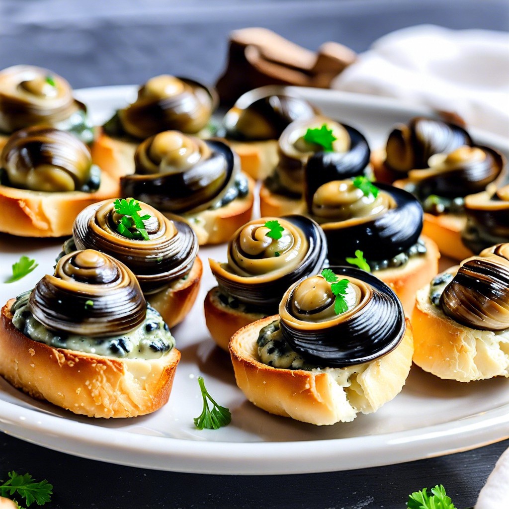 escargot with garlic butter crostini