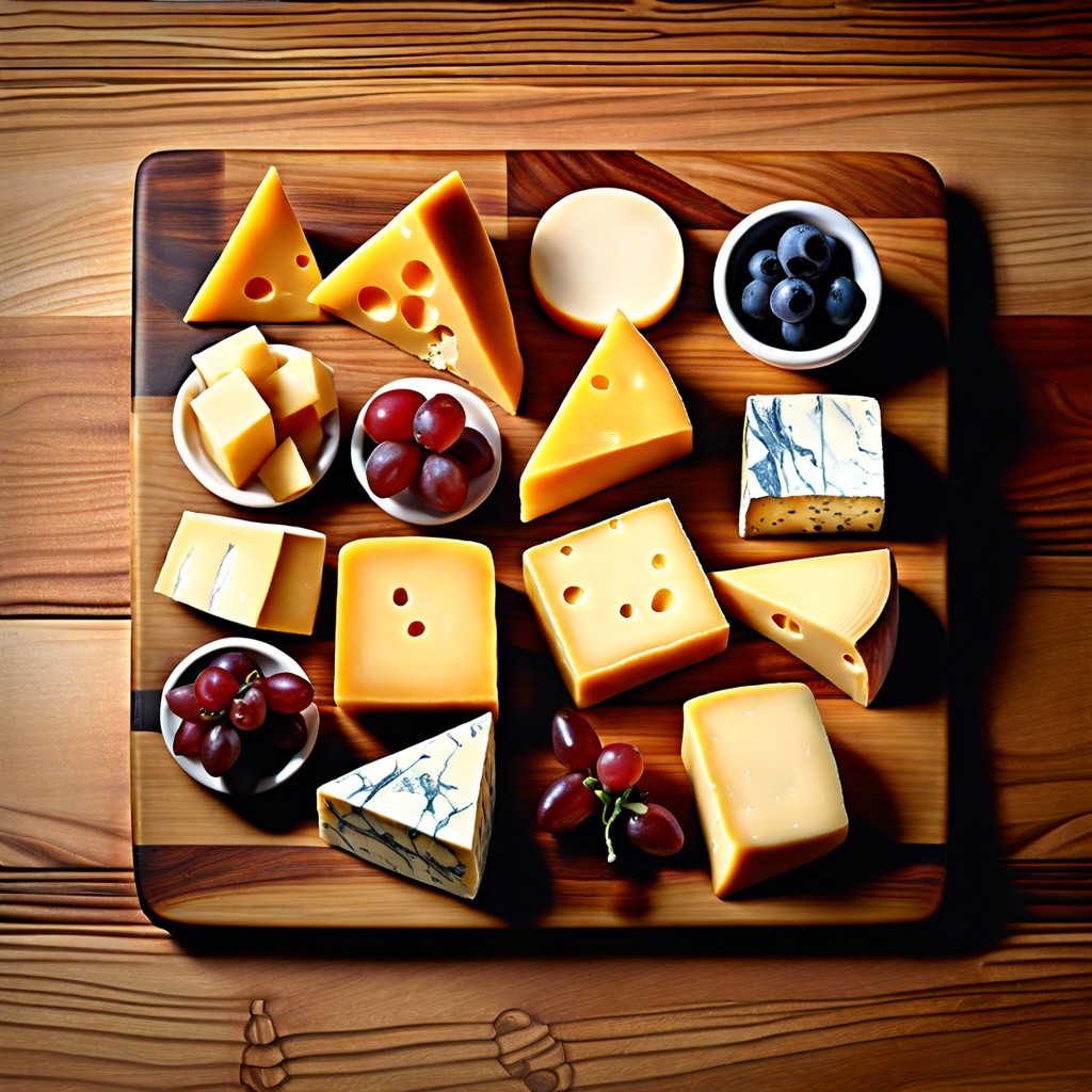 geometric patterns with cheese cubes