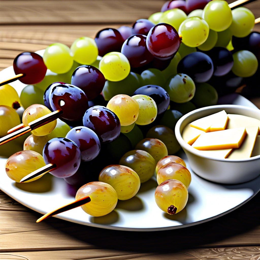 grapes and cheese skewers