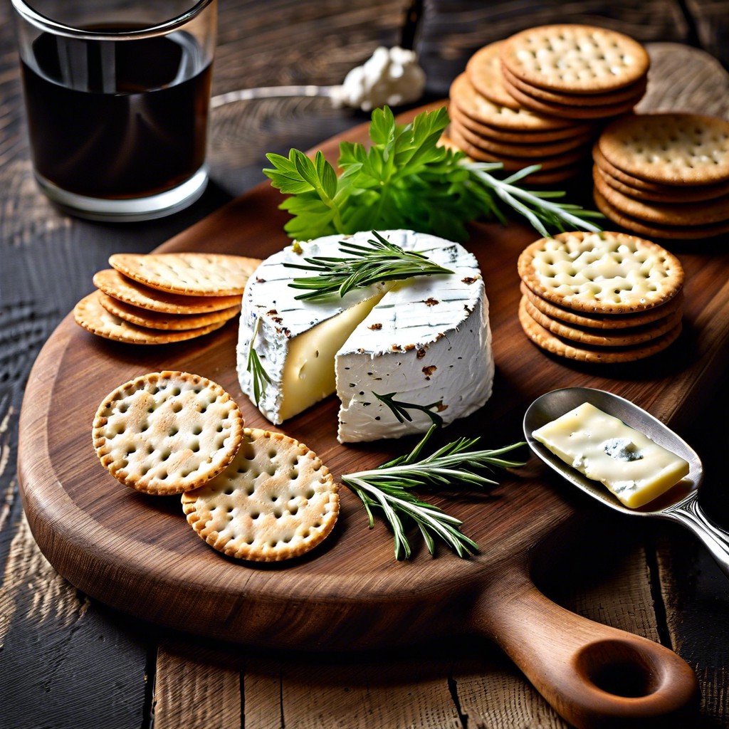 herbed goat cheese with crackers