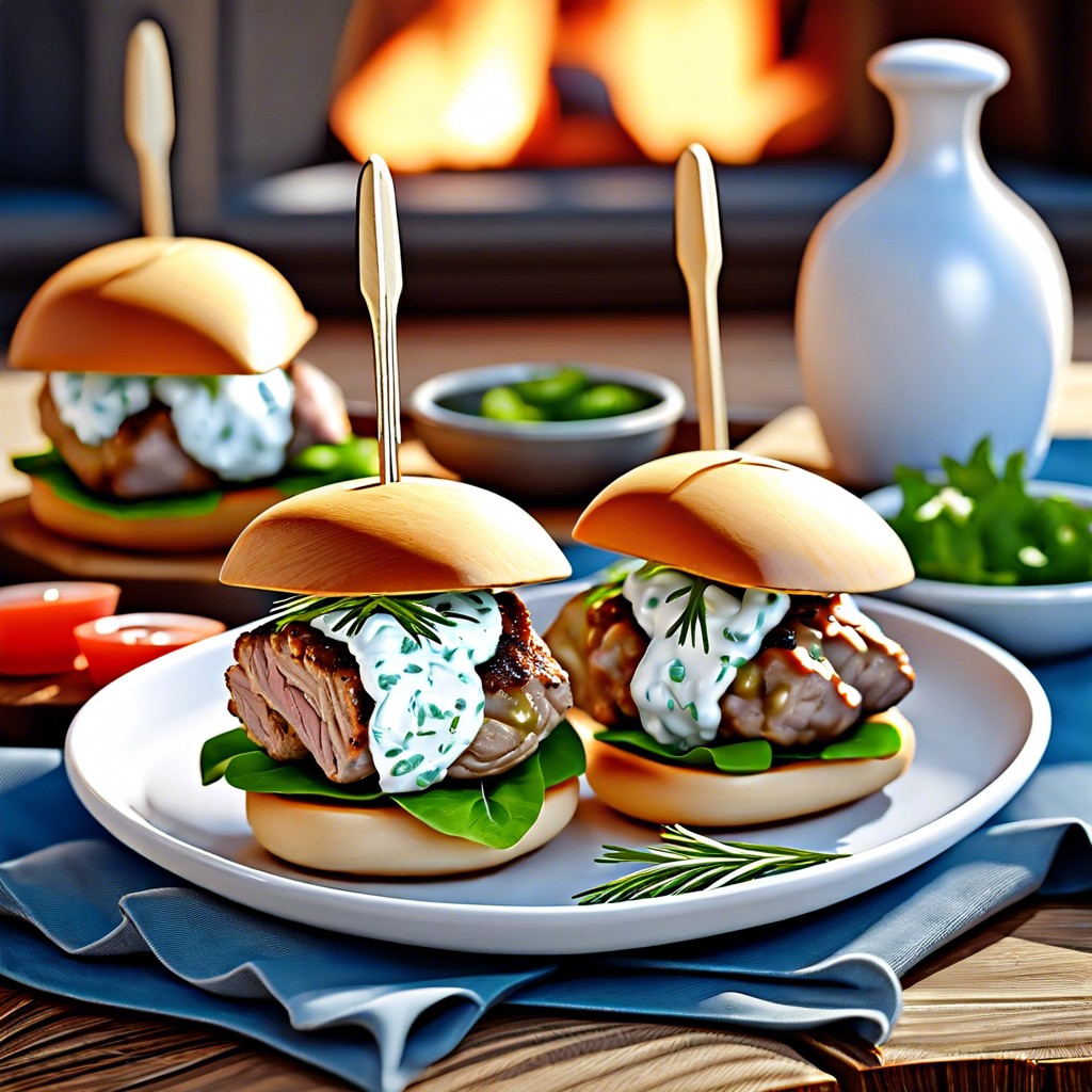 lamb sliders with tzatziki