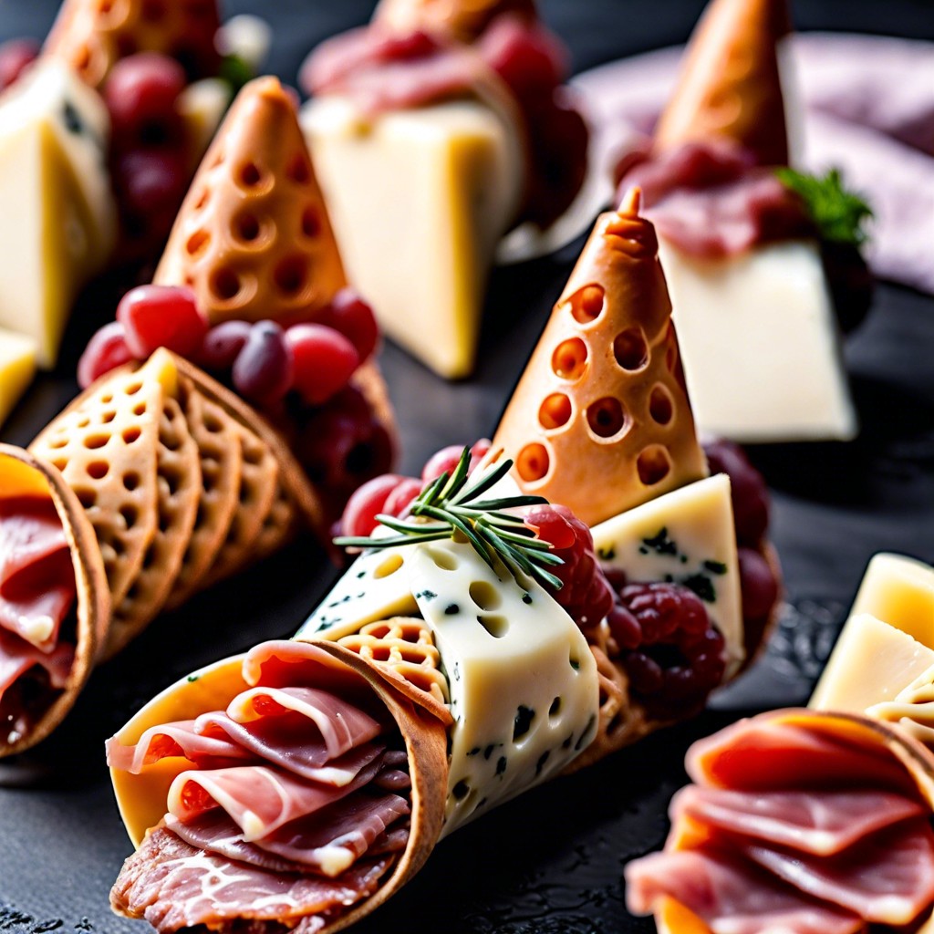 mini charcuterie cones