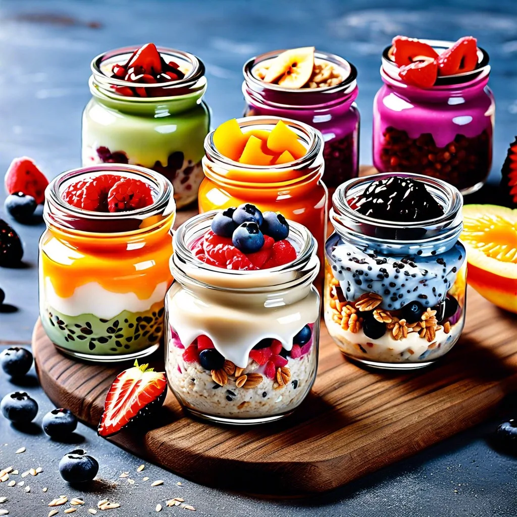 overnight oats in small jars