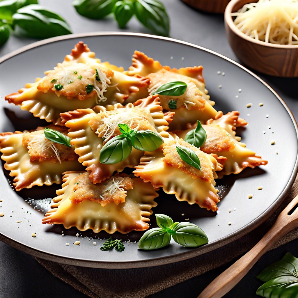 parmesan crispy ravioli