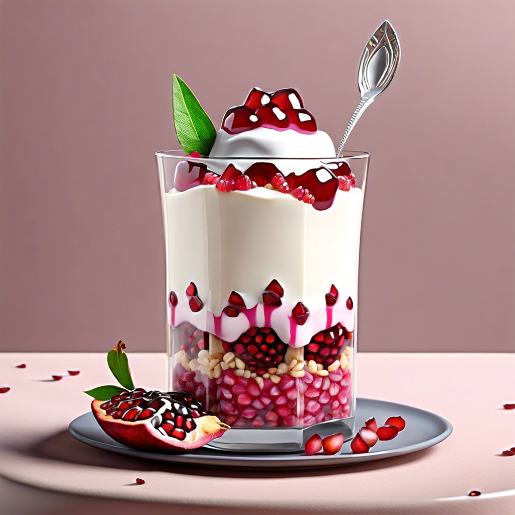 pomegranate yogurt parfait