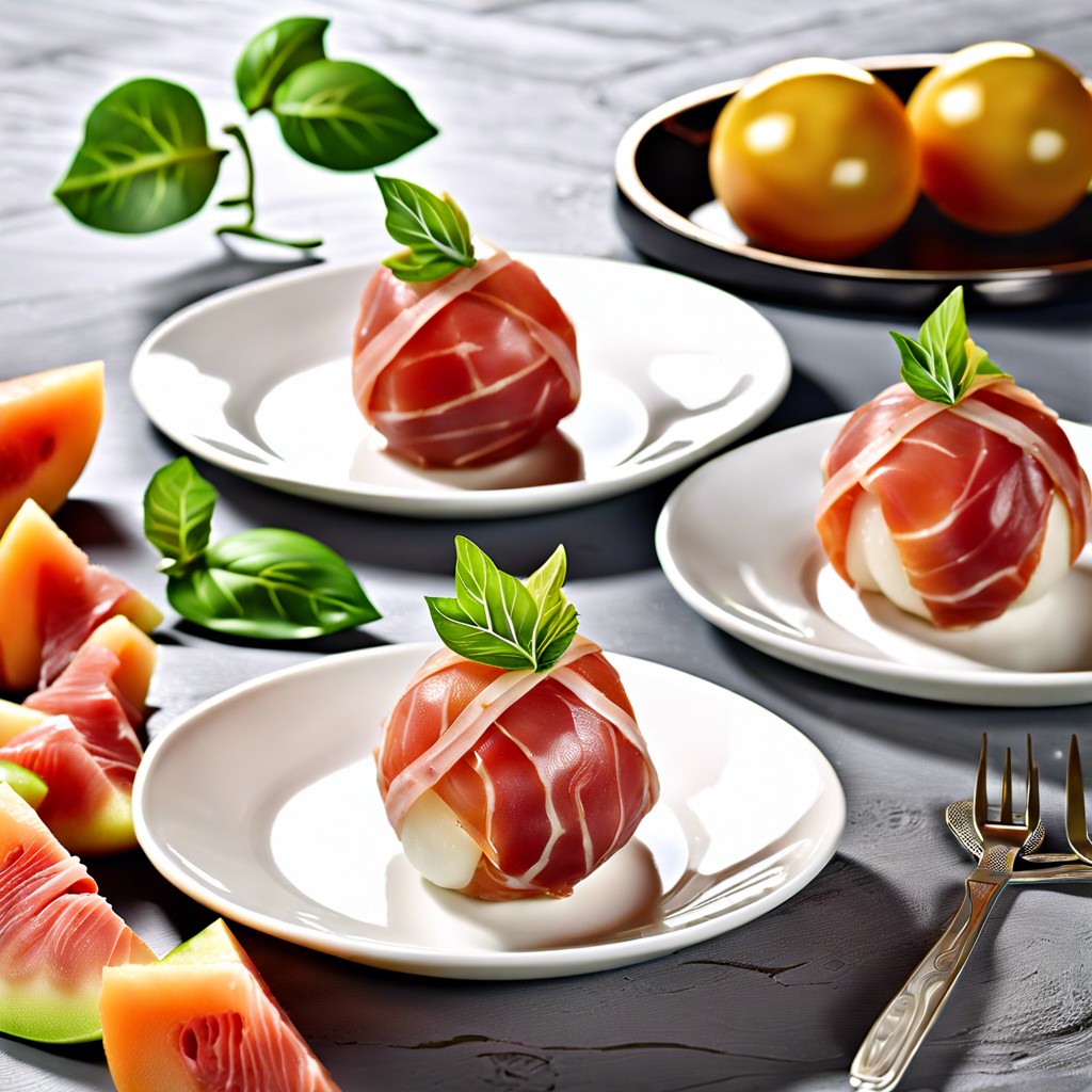 prosciutto wrapped melon balls