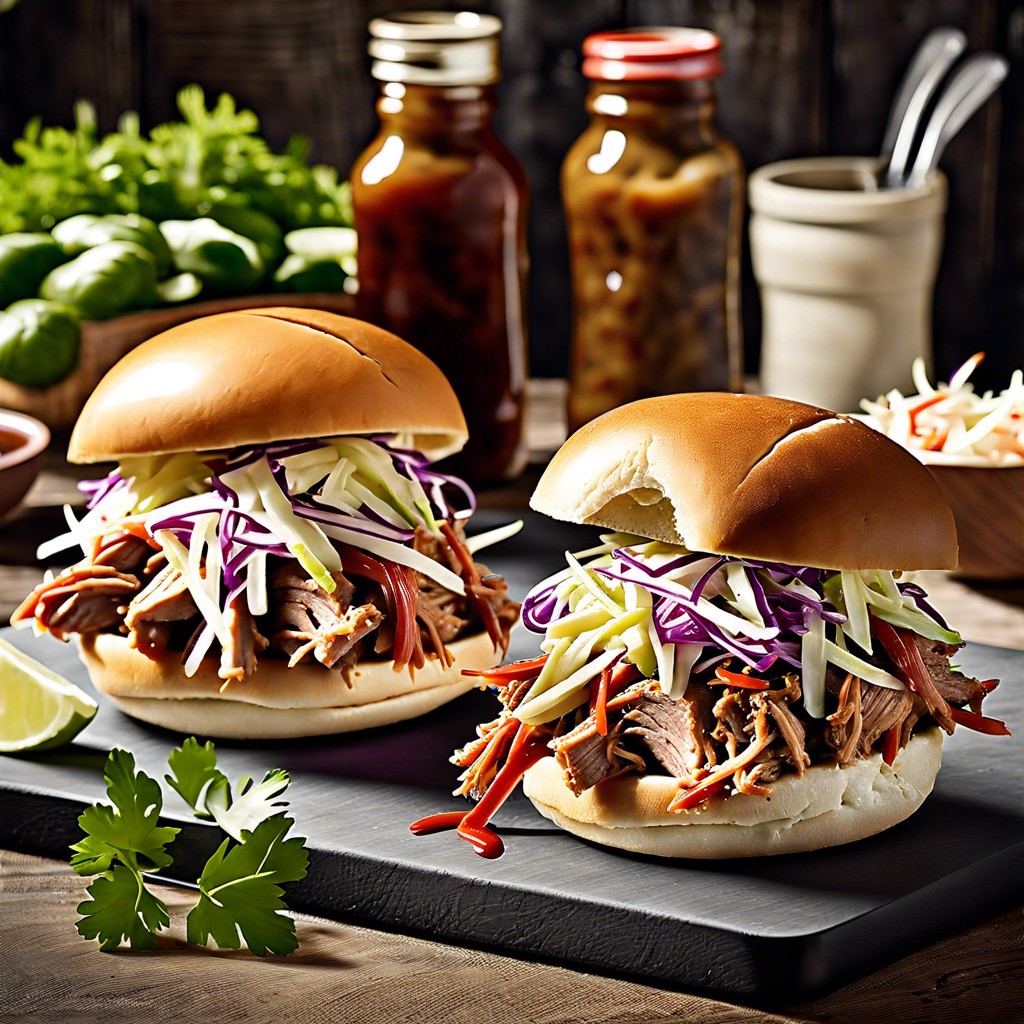 pulled pork sliders with coleslaw