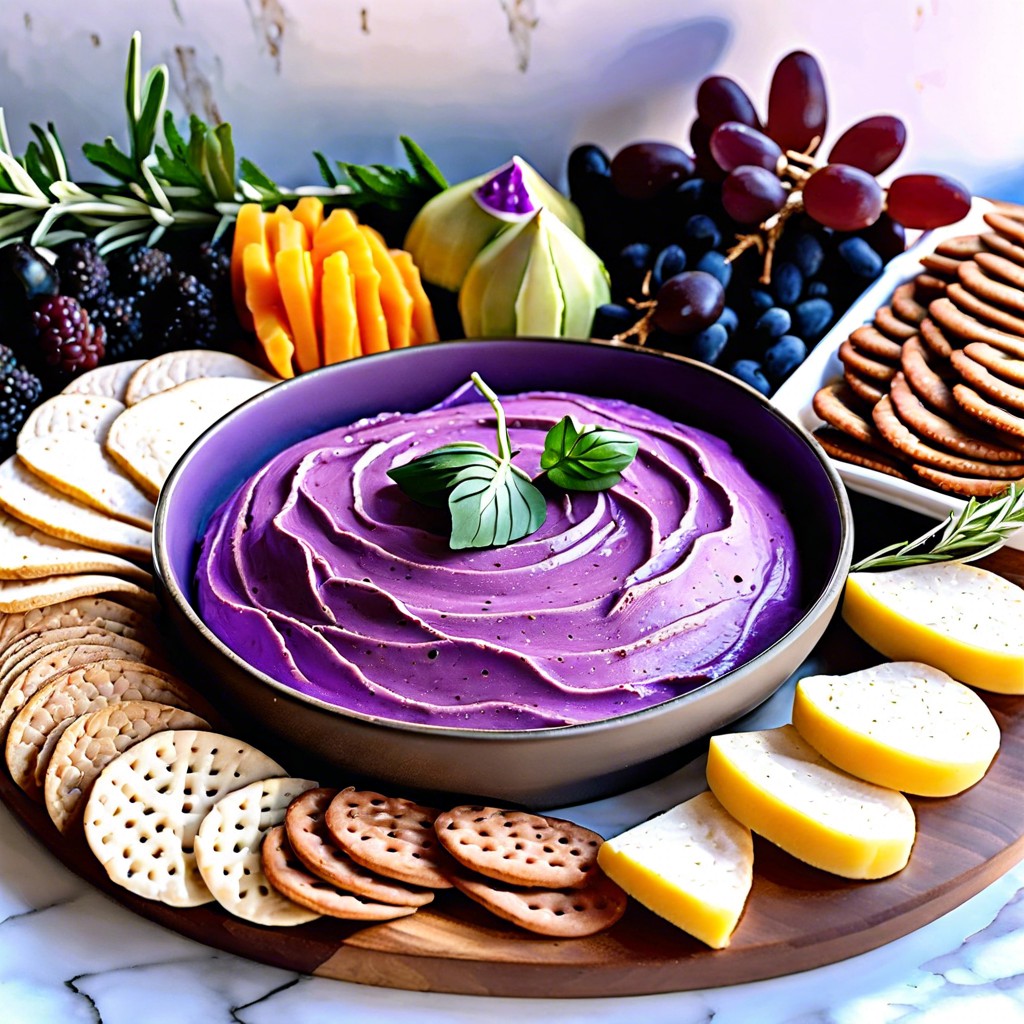 purple hummus dip