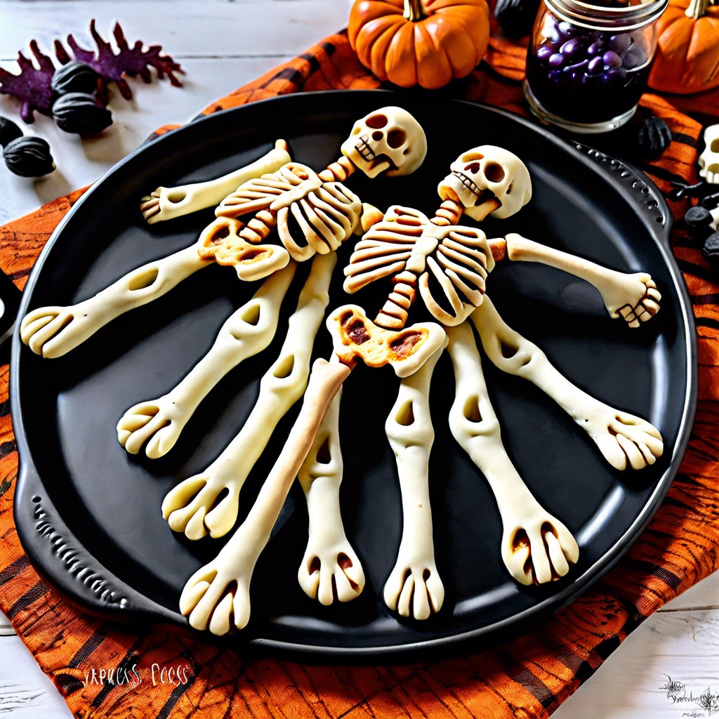 skeleton bone breadsticks