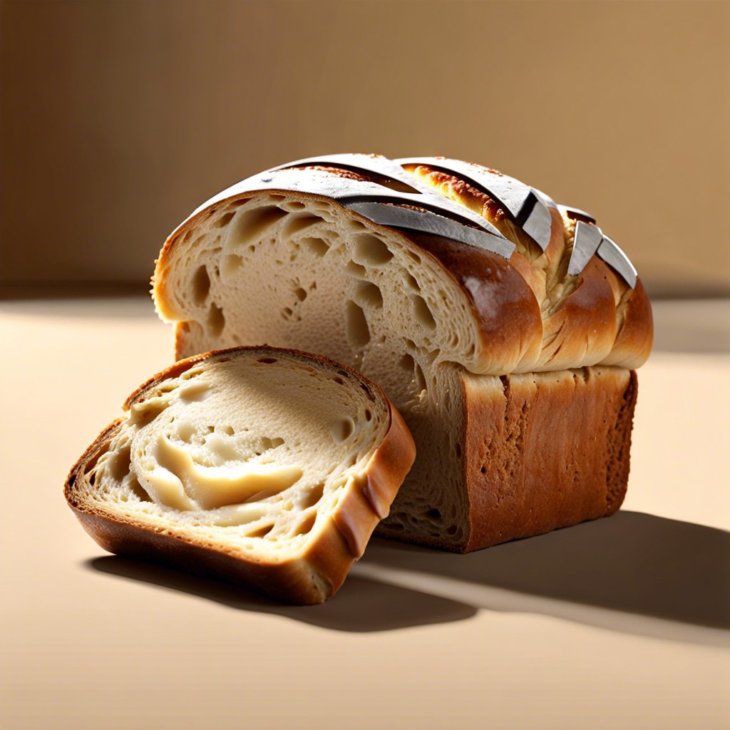 sliced artisan bread loaf