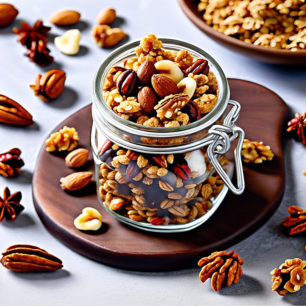 spiced nuts and granola clusters