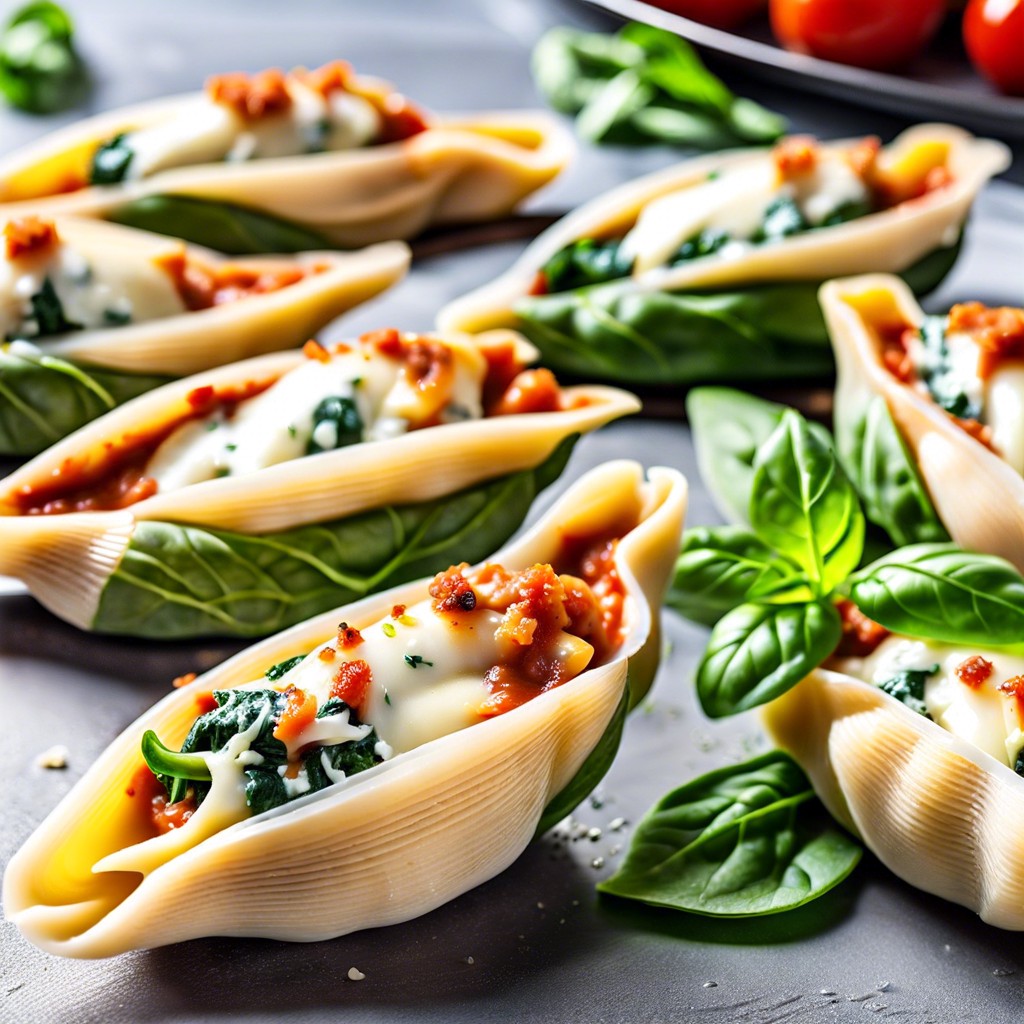 spinach and ricotta stuffed shells