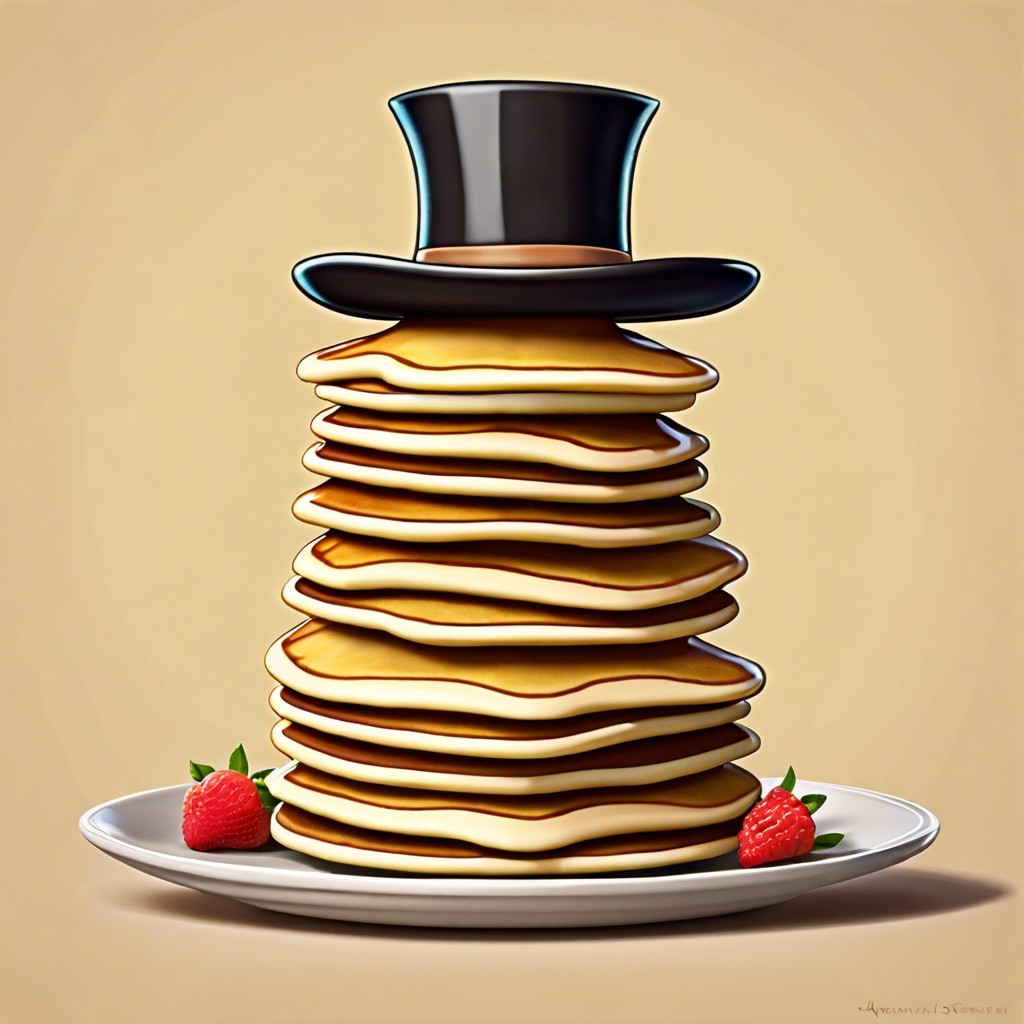 tall hat pancake stack