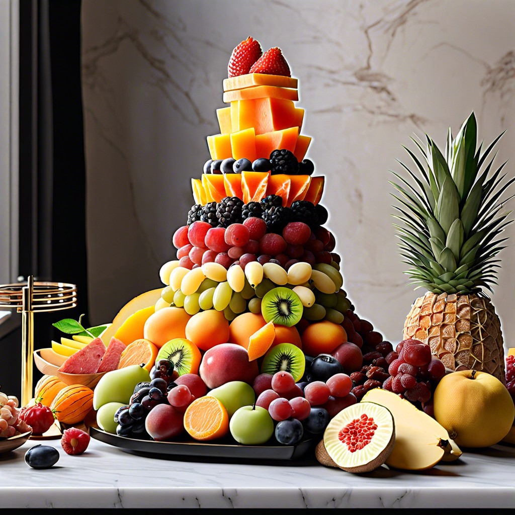 tower of assorted fruits