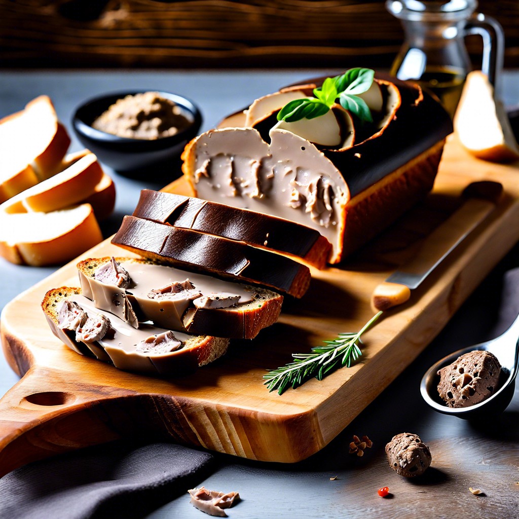 truffle pate with baguette slices