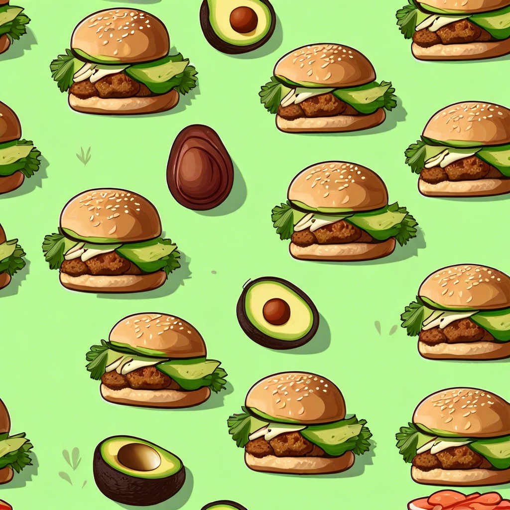 veggie burger sliders with avocado