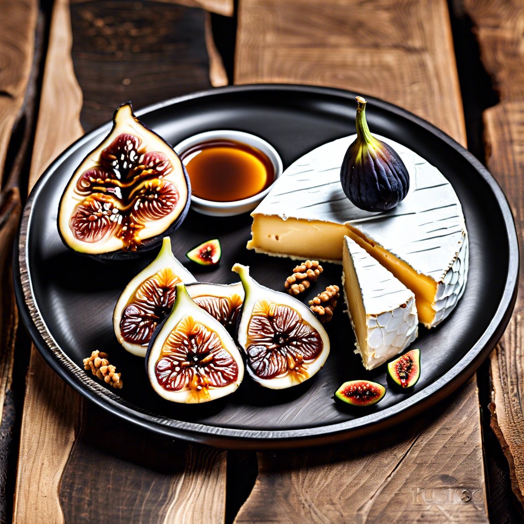 brie with figs and honeycomb