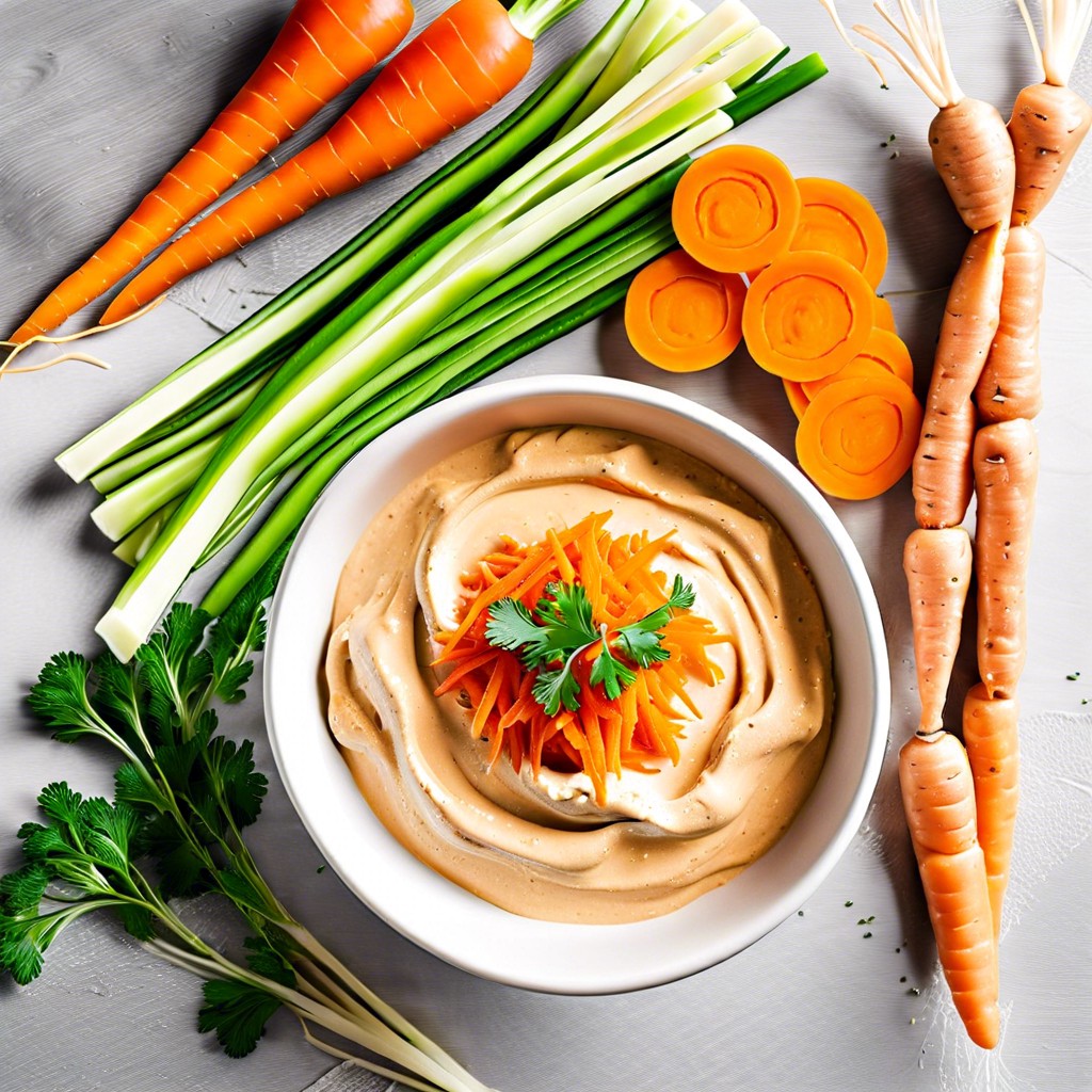 carrot sticks with hummus