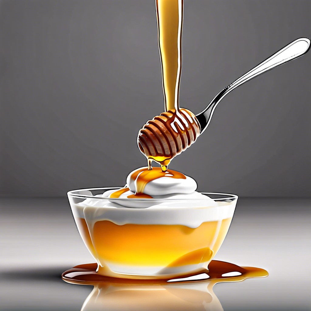 greek yogurt with a drizzle of honey