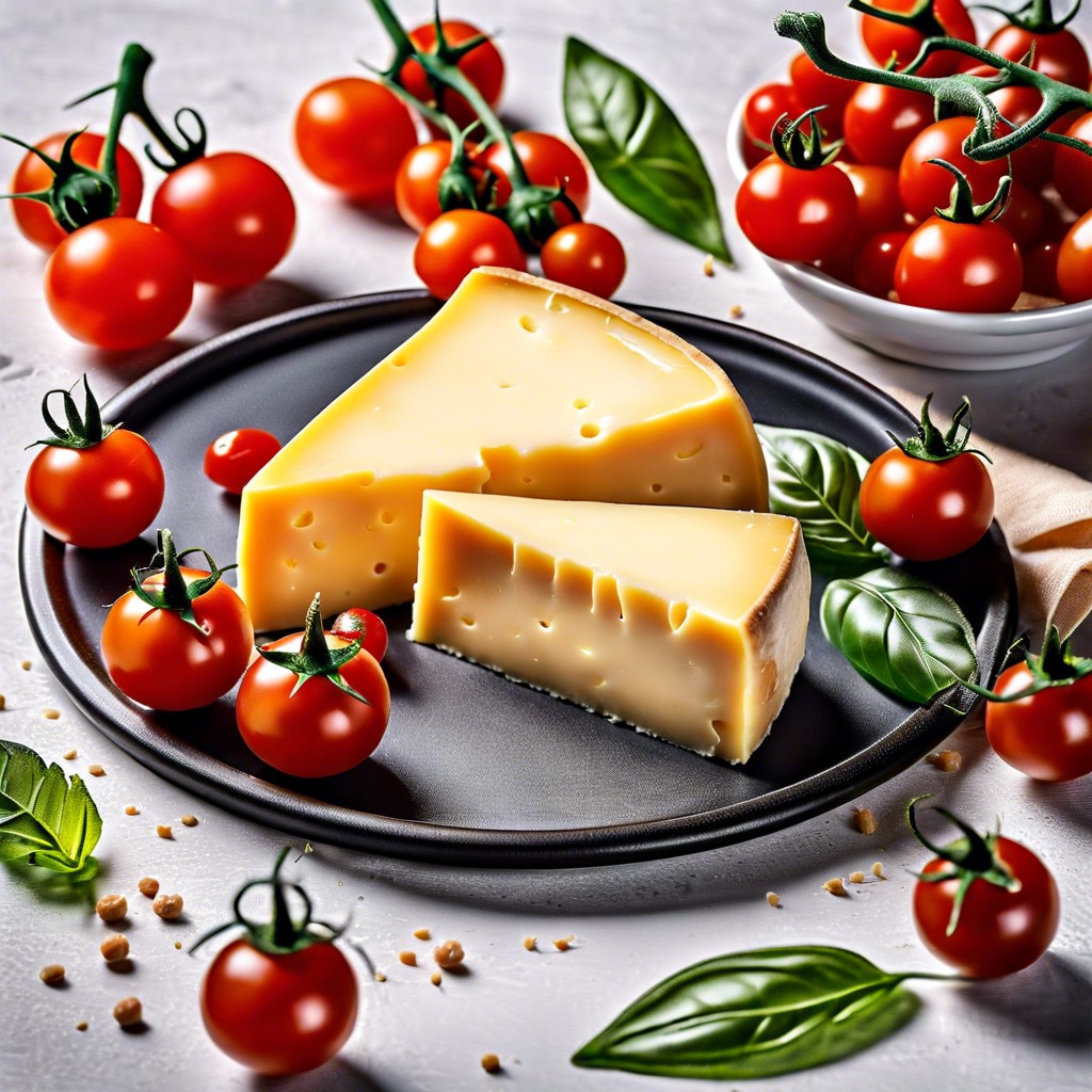 gruyere with cherry tomatoes