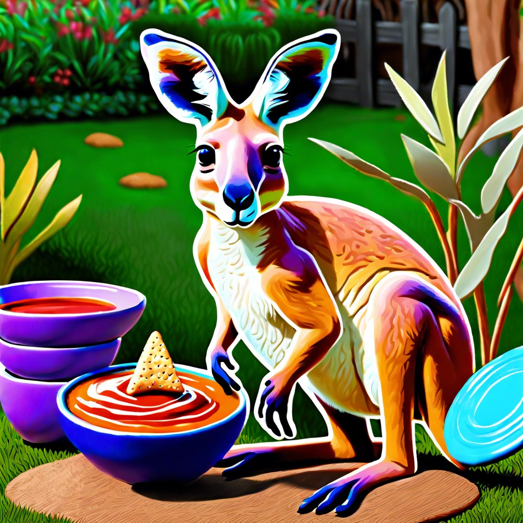 kangas kangaroo crackers with dip