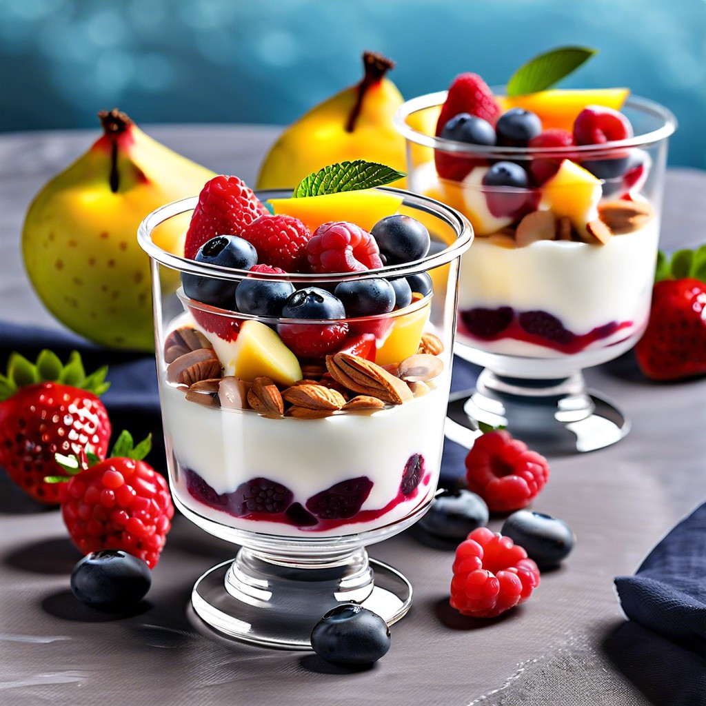 mini fruit and yogurt parfaits