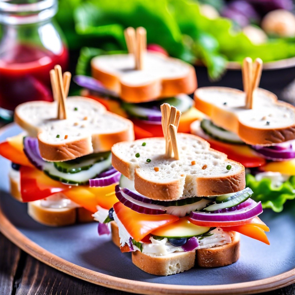 mini sandwiches with various fillings