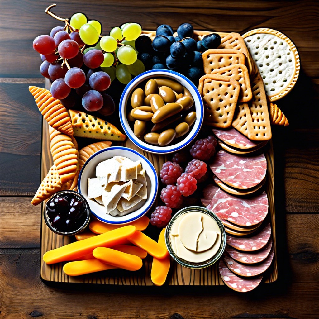 retro snacks charcuterie board